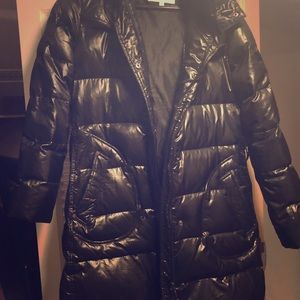 Calvin Klein Black Long Down Coat